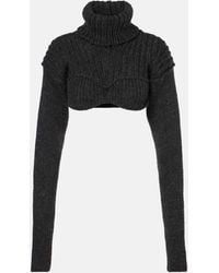 Acne Studios - Cropped High Neck Knit Turtleneck - Lyst