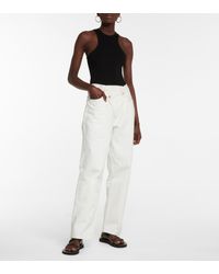 Agolde Mid-Rise Straight Jeans Criss-Cross - Weiß