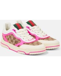 Gucci - Re-web Leather Sneakers - Lyst