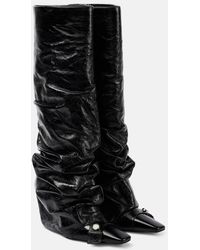 The Attico - Juno 95 Leather Knee-High Boots - Lyst