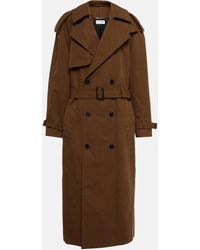 Saint Laurent - Double-breasted Cotton Trench Coat - Lyst