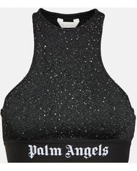 Palm Angels - Soiree Knit Logo Top - Lyst