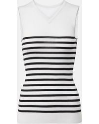 KHAITE - Renato Striped Wool-Blend Top - Lyst
