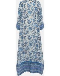 Loro Piana - Printed Silk Maxi Dress - Lyst