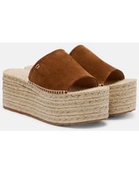 Gianvito Rossi - Suede Espadrille Sandals - Lyst