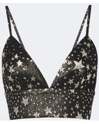 Dolce & Gabbana - Jacquard Silk-Blend Crop Top - Lyst