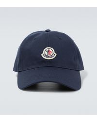 Moncler Logo Canvas Baseball Cap - Blue
