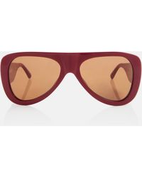 The Attico - X Linda Farrow Edie Aviator Sunglasses - Lyst
