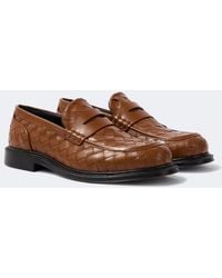 Bottega Veneta - James Intrecciato Leather Penny Loafers - Lyst