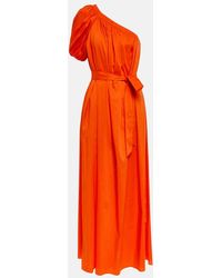 Diane von Furstenberg - One-shoulder Cotton-blend Maxi Dress - Lyst