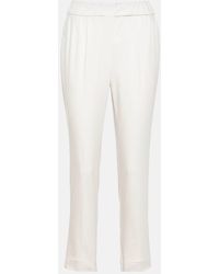 Brunello Cucinelli - Pull Up Low-Rise Slim Pants - Lyst