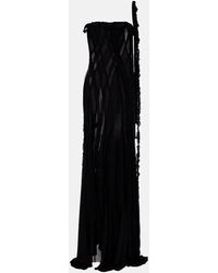 Blumarine - Abito Lungo Monospalla - Lyst