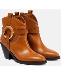 See By Chloé - Hana Leather Cowboy Boots - Lyst