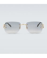 Cartier - Monogram Rectangular Sunglasses - Lyst
