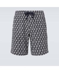 Orlebar Brown - Printed Cotton-Blend Terry Shorts - Lyst