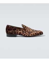 Gianvito Rossi - Leopard-Print Loafers - Lyst