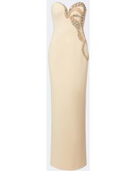 Rebecca Vallance - Aylin Embellished Crepe Bustier Gown - Lyst