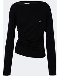 Vivienne Westwood - Draped Ribbed-Knit Top - Lyst