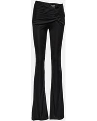 Versace - X Dua Lipa Gathered Jersey Flared Pants - Lyst