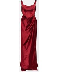 Vivienne Westwood - Vestido de fiesta de saten drapeado - Lyst