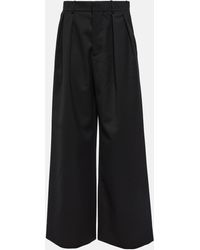 Wardrobe NYC - Pleated Low-rise Wide-leg Wool Pants - Lyst