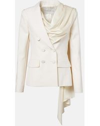 Nina Ricci - Scarf-Detail Virgin Wool Gabardine Blazer - Lyst