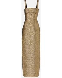 Emilia Wickstead - Micheline Metallic-Effect Seersucker Gown - Lyst