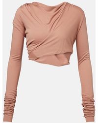 Rick Owens - Cropped-Top Jade Aus Jersey - Lyst