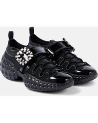 Roger Vivier - Viv' Run Embellished Sneakers - Lyst