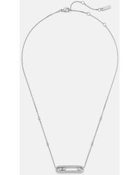 Messika - Halskette Move Aus 18Kt Weissgold Mit Diamanten - Lyst