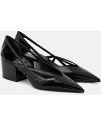 Prada - 55Mm Debossed-Logo Pumps - Lyst