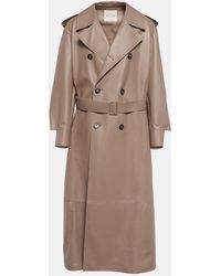 Tod's - Leather Trench Coat - Lyst