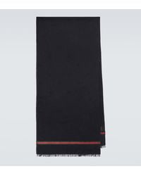 Gucci - Web Stripe Wool And Silk Scarf - Lyst