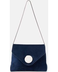 KHAITE - Schultertasche Bobbi Aus Veloursleder - Lyst