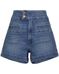 FRAME Le Hardy Denim Shorts - Blue