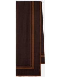 Saint Laurent - Cassandre Printed Wool Twill Scarf - Lyst