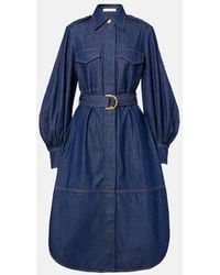 Zimmermann - Denim Midi Dress - Lyst