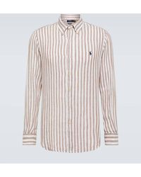 Polo Ralph Lauren - Camisa de lino a rayas - Lyst