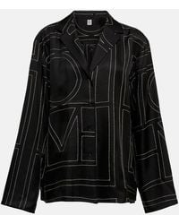 TOTEME - Monogram Silk Shirt - Lyst