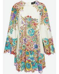 Etro - Vestido de popelin de algodon floral - Lyst