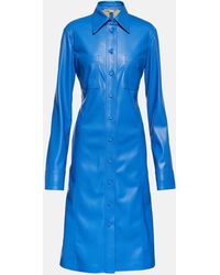 Stella McCartney - Robe chemise en cuir synthetique - Lyst