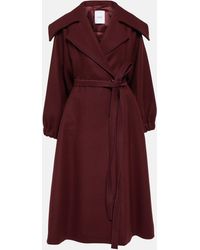 Patou - Belted Double-breasted Wool-blend Coat - Lyst