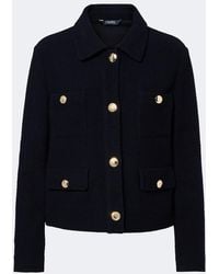Max Mara - Wool And Cotton-Blend Jersey Jacket - Lyst