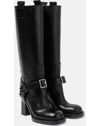 Burberry - Stirrup Leather Knee-high Boots - Lyst