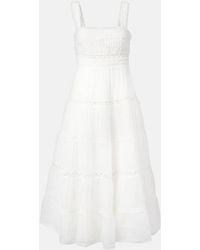 Veronica Beard - Abito Midi Lucien Con Ricamo - Lyst
