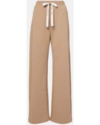 Max Mara - Bali Cotton-Blend Jersey Wide-Leg Sweatpants - Lyst