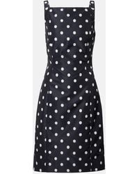 Patou - Polka-Dot Faille Minidress - Lyst