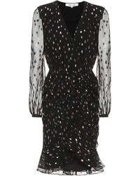 Diane von Furstenberg Minikleid Berdina aus Chiffon - Schwarz