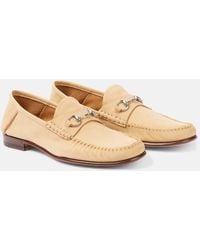 Gucci - Gigi Horsebit Suede Loafers - Lyst