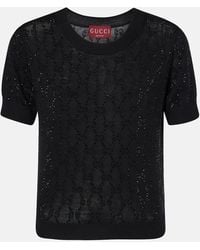 Gucci - Gg Crystal Wool Top - Lyst